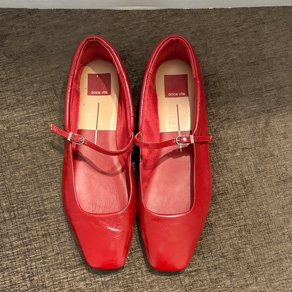 Dolce Vita Red Flats with Strap